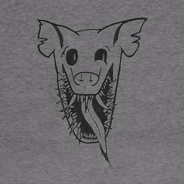 Serpent Swine - White/Gray by Hellbound Shirts